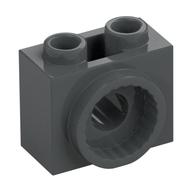 Brick Special 1 x 2 x 1 1/3 with Rotation Joint Socket (Dark Bluish Gray)