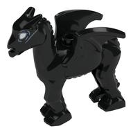Creature, Horse / Thestral, Small with White Eyes Print (Black)