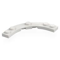 Plate Round Corner 5 x 5 with 4 x 4 Round Cutout (White)