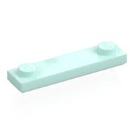 Plate Special 1 x 4 with 2 Studs with Groove [New Underside] (Light Aqua)