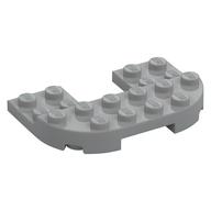 Plate Round Corners Double 4 x 6 with 2 x 2 Cutout and 2 x 6 Raised Studs (Light Bluish Gray)