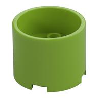 Brick Round 3 x 3 x 2 Recessed Center with 2 x 2 Studs and Axle Hole (Lime)
