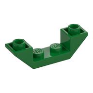 Brick Sloped Inverted 45° 4 x 1 Double with 1 x 2 Recessed (Green)