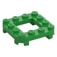 Plate Round Corners 4 x 4 x 2/3 Circle with 2 x 2 Opening (Bright Green)