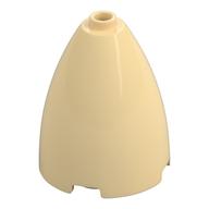 Cone 3 x 3 x 3 (Elliptic Paraboloid) with Internal Axle Hole (Tan)