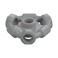Plate Special 1 x 1 with Hole Through Stud, 3 Bars and 3 Bar Holes (Light Bluish Gray)