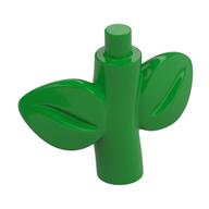 Plant, Vine Stem with 2 Leaves (Bright Green)
