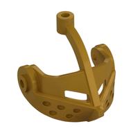 Headwear Accessory Visor Grille with Top Pin Hole (Castle) (Pearl Gold)