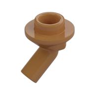 Bar, Angled with 1 x 1 Round Plate / Stud on End (Medium Nougat)