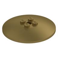 Dish 6 x 6 Inverted (Radar) with Solid Studs (Metallic Gold)