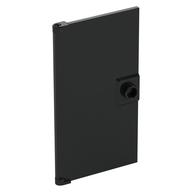 Door 1 x 4 x 6 Smooth with Chamfered Handle Plinth (Black)
