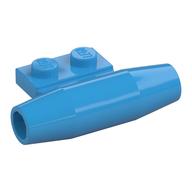 Engine, Smooth Small, 1 x 2 Side Plate with Axle Holders and Slot (Dark Azure)