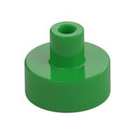 Tile Special Round 1 x 1 with Hollow Bar (Bright Green)