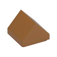 Brick Sloped Double 45° 1 x 1 (Medium Nougat)