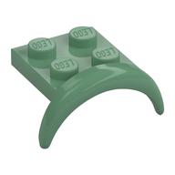 Wheel Arch, Mudguard 2 x 3 x 1 1/3 with 2 x 2 Plate (Sand Green)