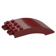 Windscreen 8 x 4 x 2 Curved [2 Dual-Fingered Click Hinges] (Dark Red)