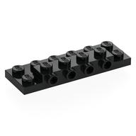 Plate Special 2 x 6 x 2/3 with 4 Studs on Side, 3 Support Walls on Bottom (Black)