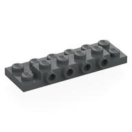 Plate Special 2 x 6 x 2/3 with 4 Studs on Side, 3 Support Walls on Bottom (Dark Bluish Gray)