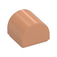Brick Curved 1 x 1 x 2/3 Double Curved Top, No Studs (Nougat)