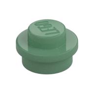 Plate Round 1 x 1 with Solid Stud (Sand Green)