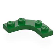 Plate Round Corner 3 x 3 with 2 x 2 Round Cutout (Green)