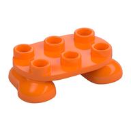Feet, 2 x 3 x 2/3 with 6 Studs on Top (Orange)