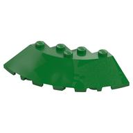 Brick Round Corner 6 x 6 with 33° Slope and Facet Cutout (Green)