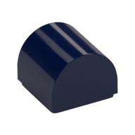 Brick Curved 1 x 1 x 2/3 Double Curved Top, No Studs (Dark Blue)