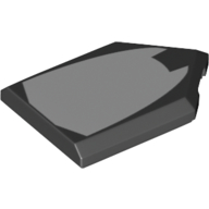 Tile Special 2 x 3 Pentagonal with White Pointed Shield Print (Black)