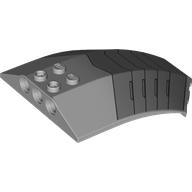 Windscreen 8 x 6 x 2 Curved with Dark Bluish Grey Armor Print (Light Bluish Gray)