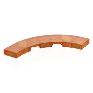 Tile 4 x 4 Curved, Macaroni (Trans-Orange)