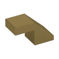 Brick Sloped 45° 2 x 1 with 2/3 Inverted Cutout and no stud (Metallic Gold)
