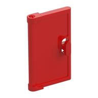 Door for Window Frame 1 x 4 x 3, Semicircular Handle Holes on Back (Red)