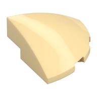 Brick Round Corner, Curved 3 x 3 x 1 Quarter Circle (Tan)