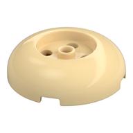 Brick Round 4 x 4 Dome Top with Round 2 x 2 Recessed, 4 Studs (Tan)