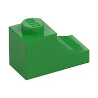 Brick Curved 2 x 1 with Inverted Cutout (Bright Green)
