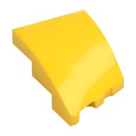 Brick Wedged, Curved 3 x 2 with Stud Notch Left (Yellow)