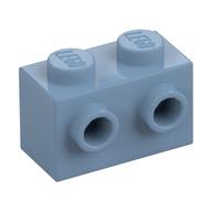 Brick Special 1 x 2 with 2 Studs on 1 Side (Sand Blue)