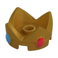 Nintendo Figure, Hat / Crown, Large, with Red and Medium Azure Jewels Print (Pearl Gold)