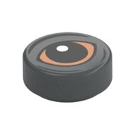 Tile Round 1 x 1 with Blurrg Eye Print (Dark Bluish Gray)