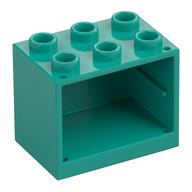 Cupboard 2 x 3 x 2 with Hollow Studs (Dark Turquoise)