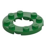 Plate Round 4 x 4 with 2 x 2 Round Opening (Green)