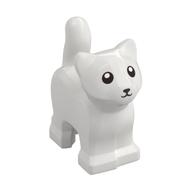 Animal, Cat, Kitten, Short Tail, Black Eyes and Nose Print (White)