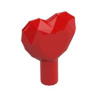 Rock - Heart Jewel with Shaft (Red)