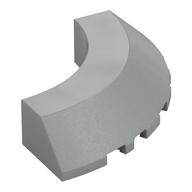 Brick Round Corner 5 x 5 x 1 Slope, Bottom Cut Outs, No Studs, Flat Top (Light Bluish Gray)