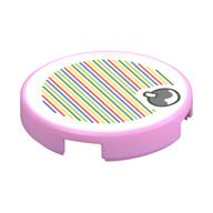 Tile Round 2 x 2 with Yoshi Fruit and Barcode Print (Sticker) (Bright Pink)