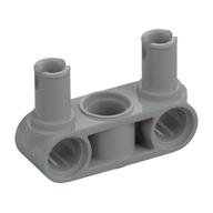 Technic Pin Connector Hub Perpendicular 3L with 2 Pins (Light Bluish Gray)