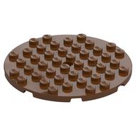 Plate Round 8 x 8 (Reddish Brown)