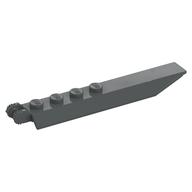 Hinge Plate 1 x 8 Locking with Angled Side Extensions, Squared Plate Underside, 7 Teeth (Dark Bluish Gray)
