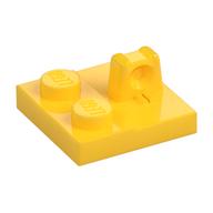 Hinge Plate 2 x 2 Locking with 1 Finger on Top (Yellow)